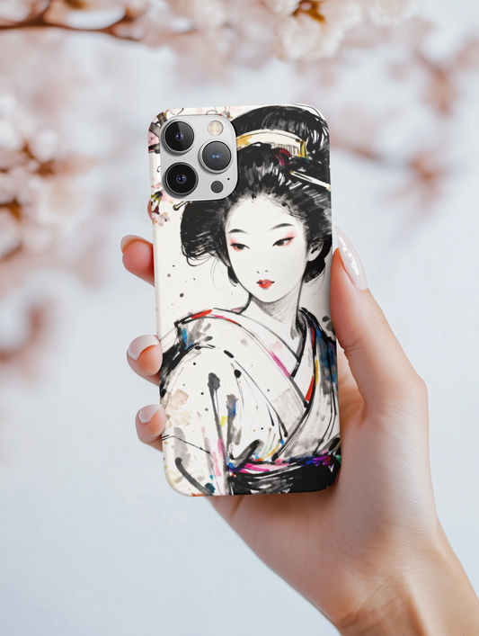 Geisha Ink Art Phone Case — Protective Tough Cases - Eyrian