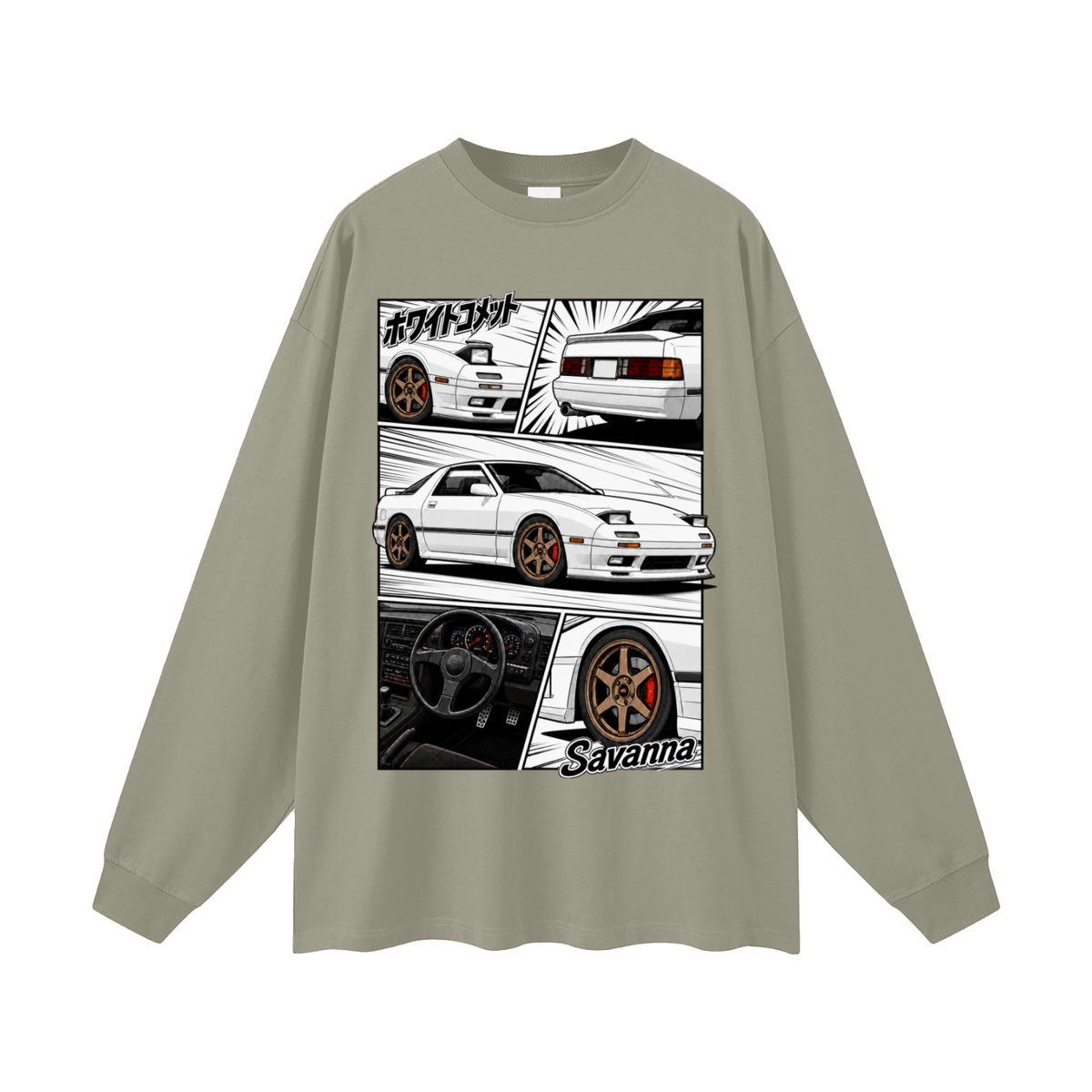 savanna,Rx7,jdm,japanese,tobibrand,gift,carculture,streetwear,longsleeve,graphicTee,anime,drift