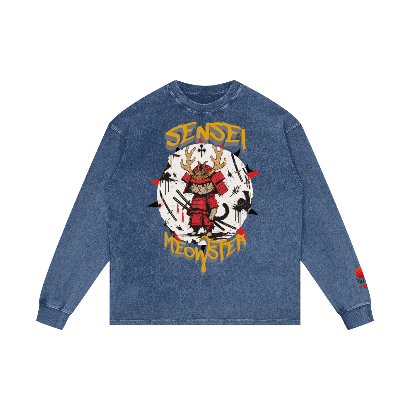 Sensei Meowster - Oversize Long Sleeve T-Shirt - TobiBrand