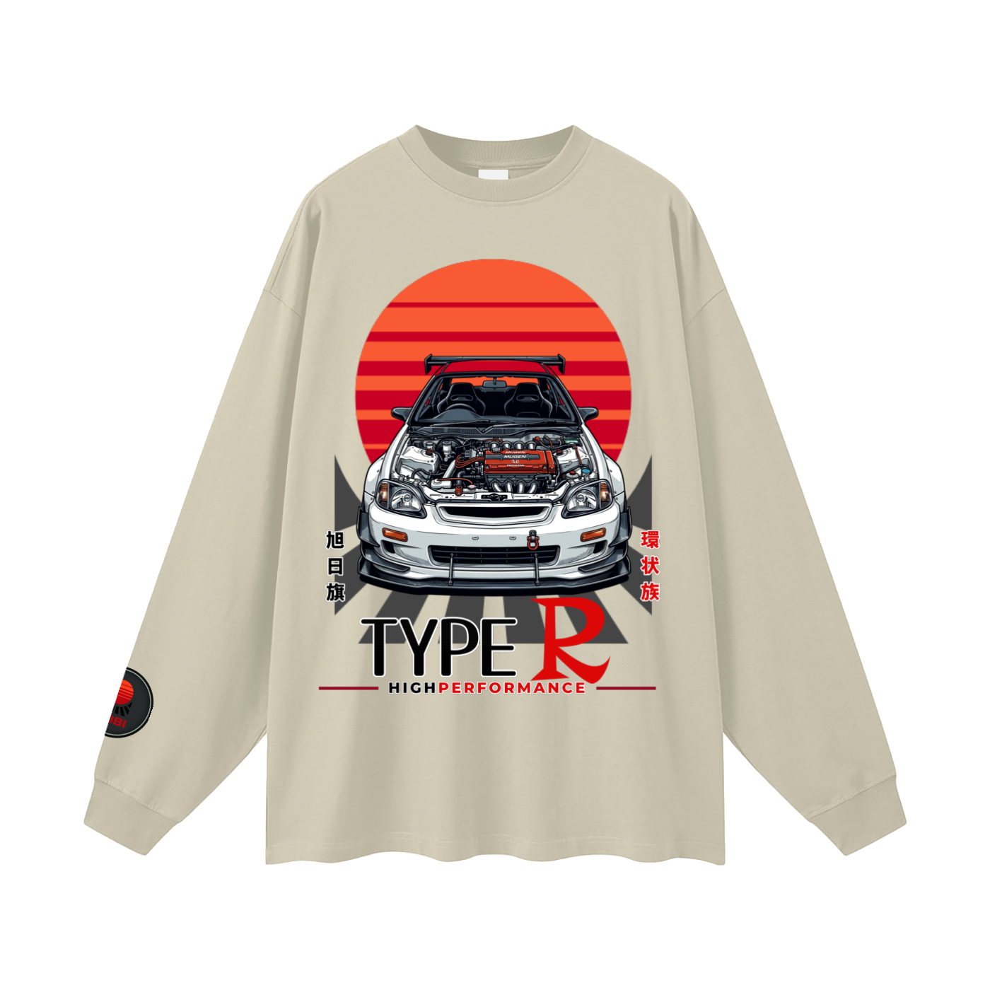 typeR,jdm,tobibrand,cars,anime,japanese,gift,unisex,graphictee,longsleeve,okatu