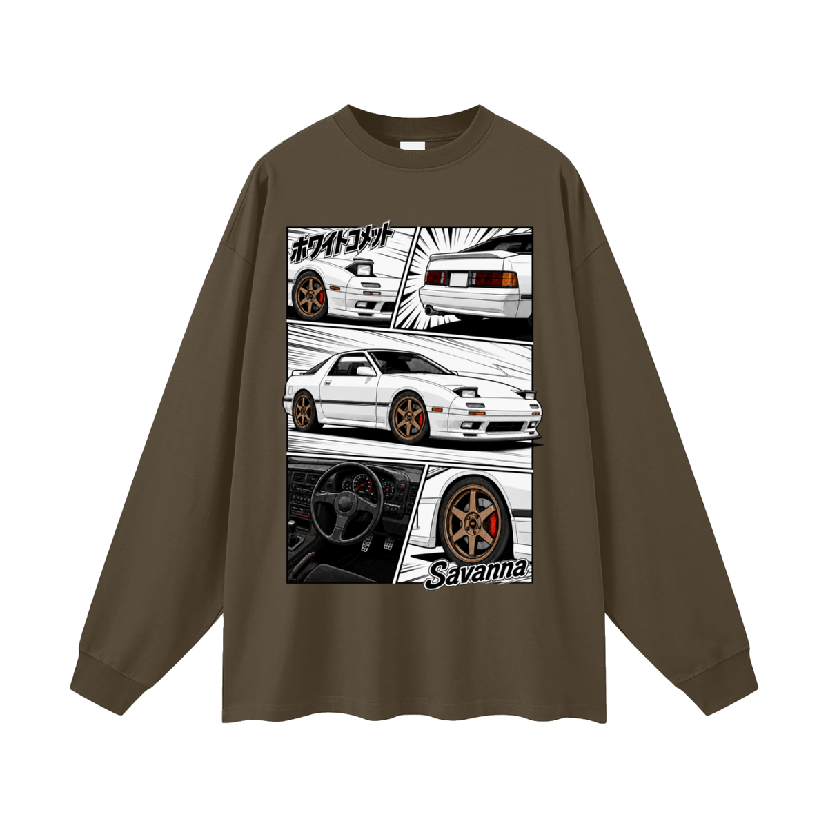 savanna,Rx7,jdm,japanese,tobibrand,gift,carculture,streetwear,longsleeve,graphicTee,anime,drift