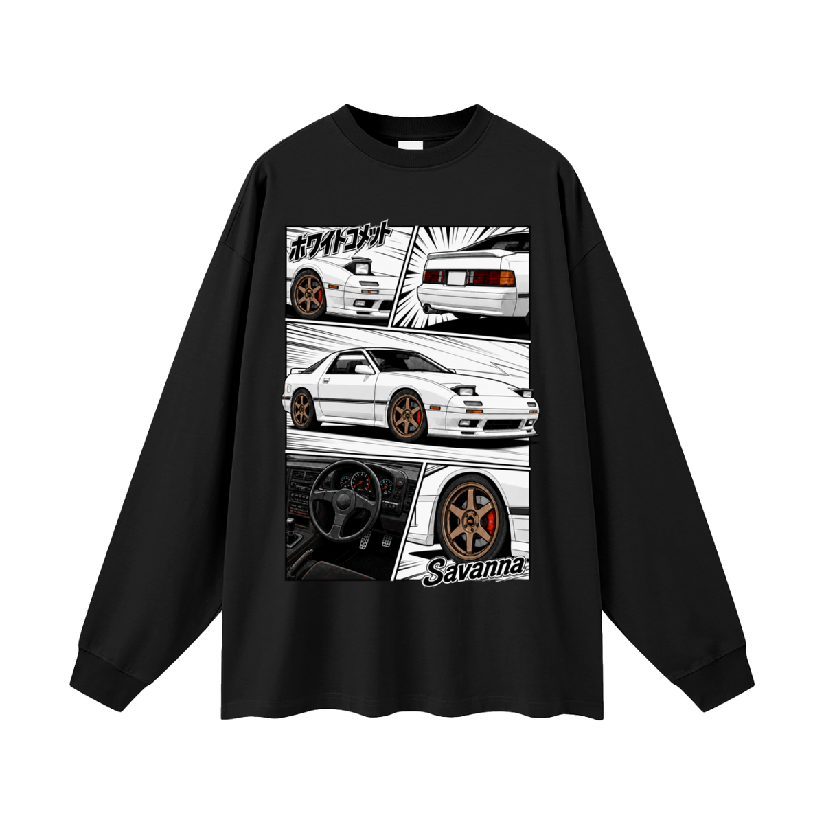 savanna,Rx7,jdm,japanese,tobibrand,gift,carculture,streetwear,longsleeve,graphicTee,anime,drift