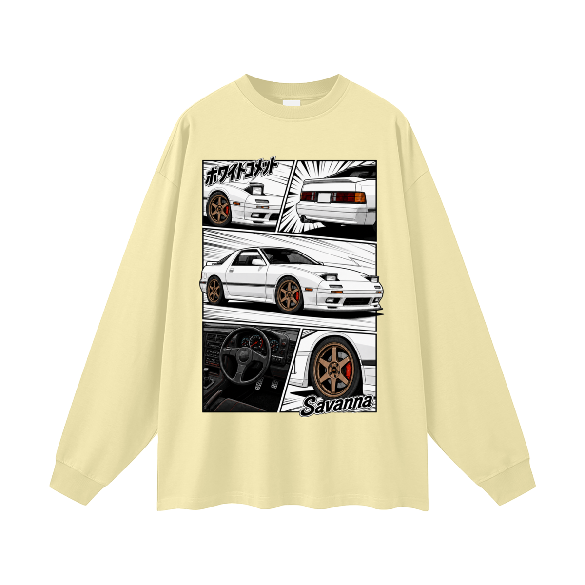 savanna,Rx7,jdm,japanese,tobibrand,gift,carculture,streetwear,longsleeve,graphicTee,anime,drift