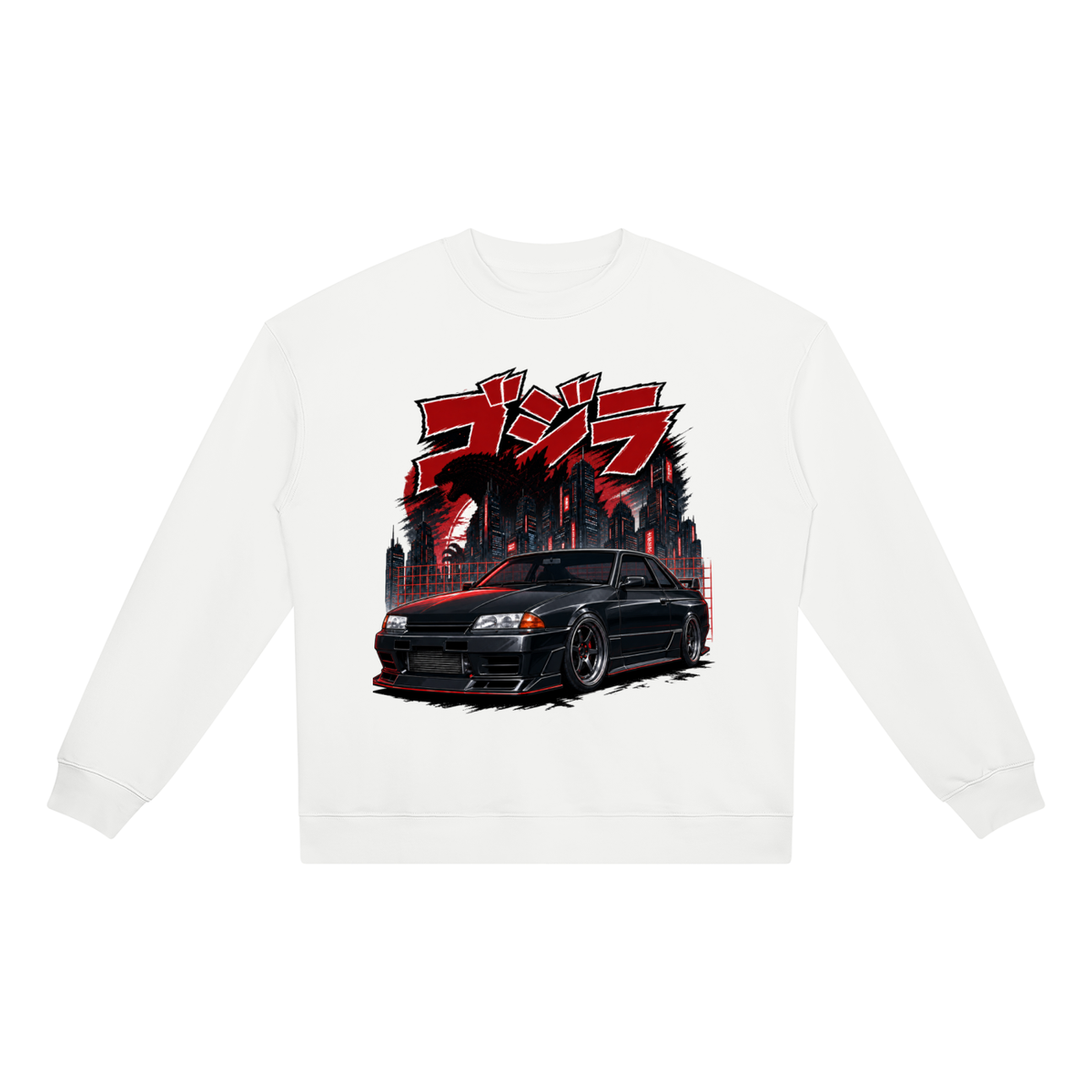 gtr,r32,skyline,godzilla,anime,jdm,tobibrand,japanese,carculture,streetwear,sweatshirt,gift