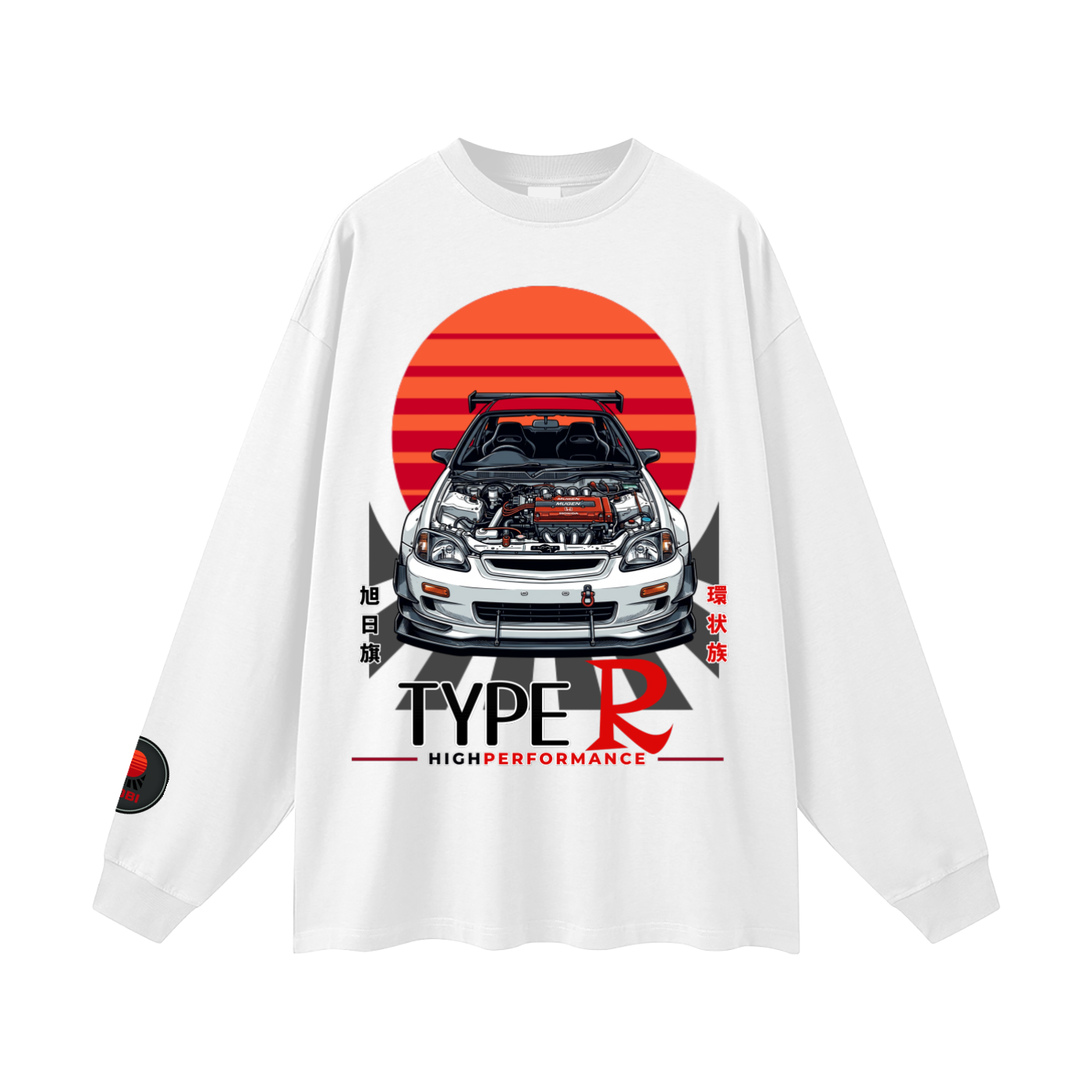 typeR,jdm,tobibrand,cars,anime,japanese,gift,unisex,graphictee,longsleeve,okatu