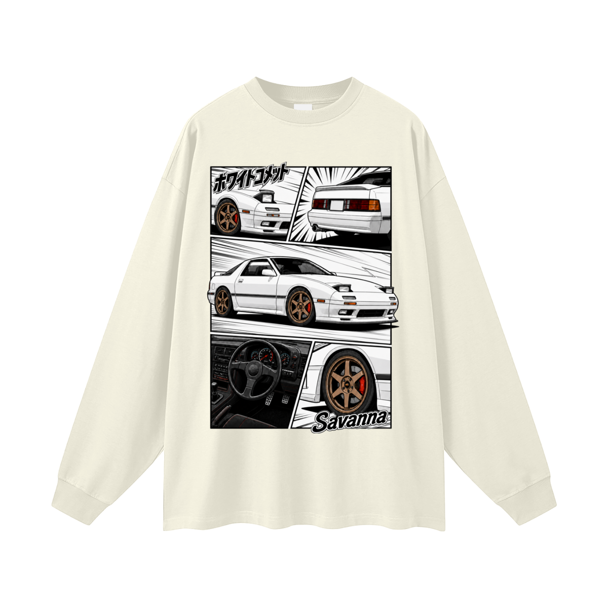 savanna,Rx7,jdm,japanese,tobibrand,gift,carculture,streetwear,longsleeve,graphicTee,anime,drift