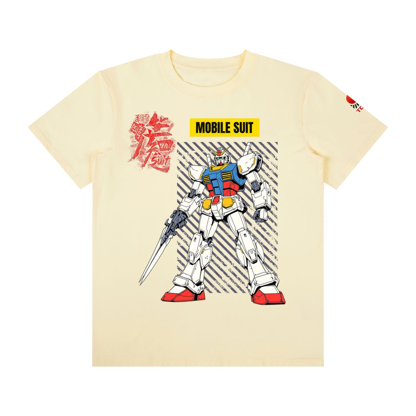 Mobile Suit - Unisex Classic Crew Neck Cotton T-Shirt - TobiBrand