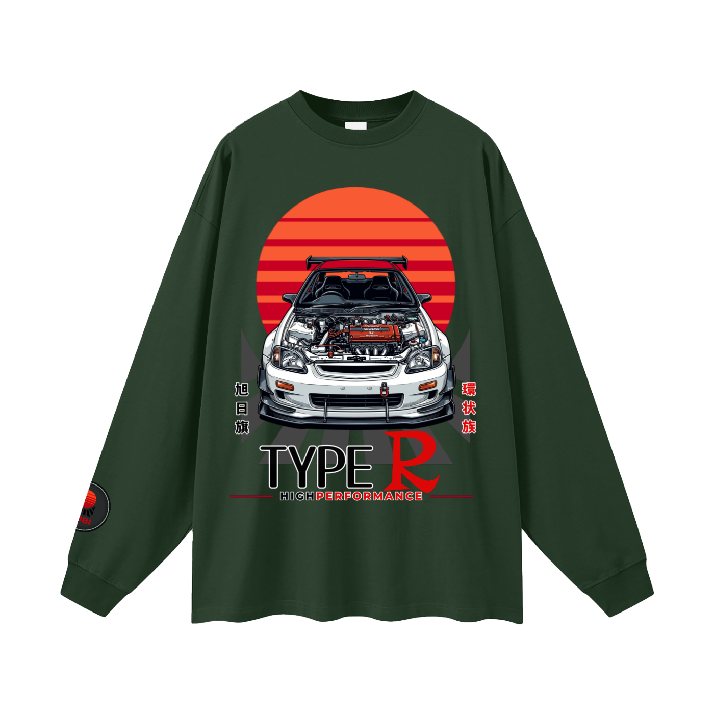 typeR,jdm,tobibrand,cars,anime,japanese,gift,unisex,graphictee,longsleeve,okatu