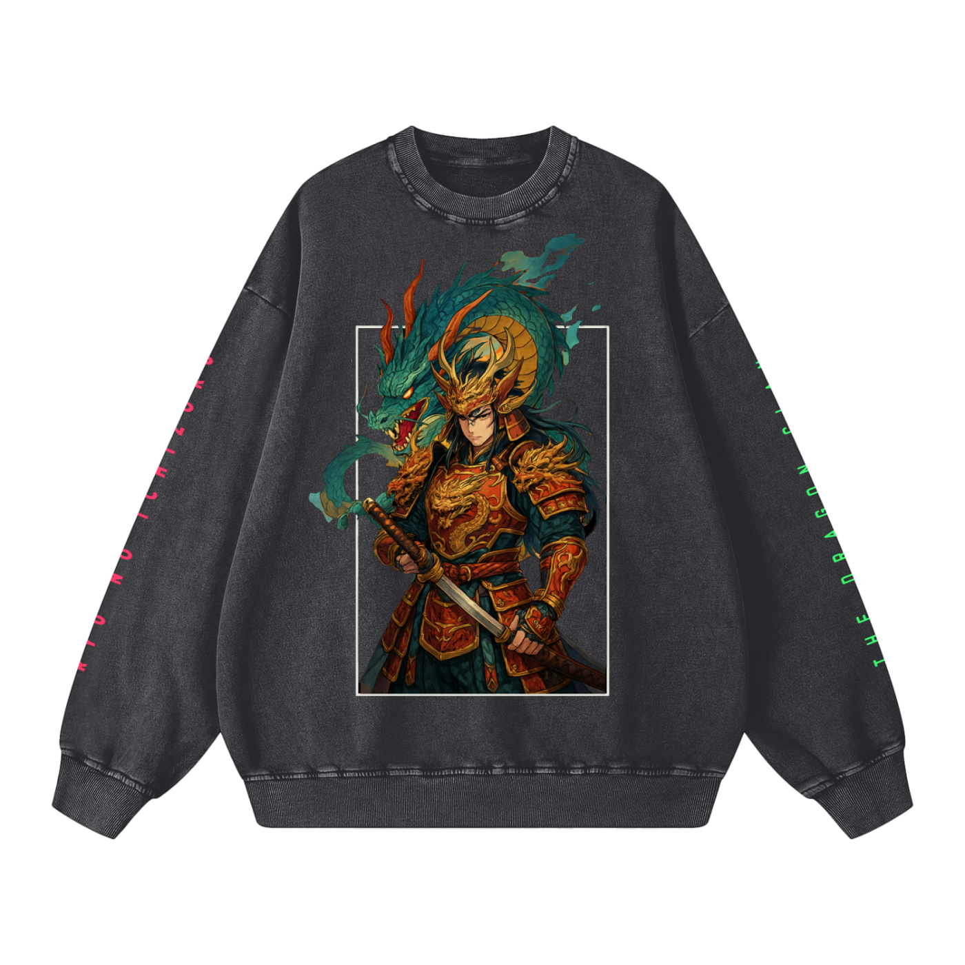 Sweater,TobiBrand,Fantasy Art,Anime Art,Samurai,Dragon Clan ,Japan,Japanese Culture,Dragon Design