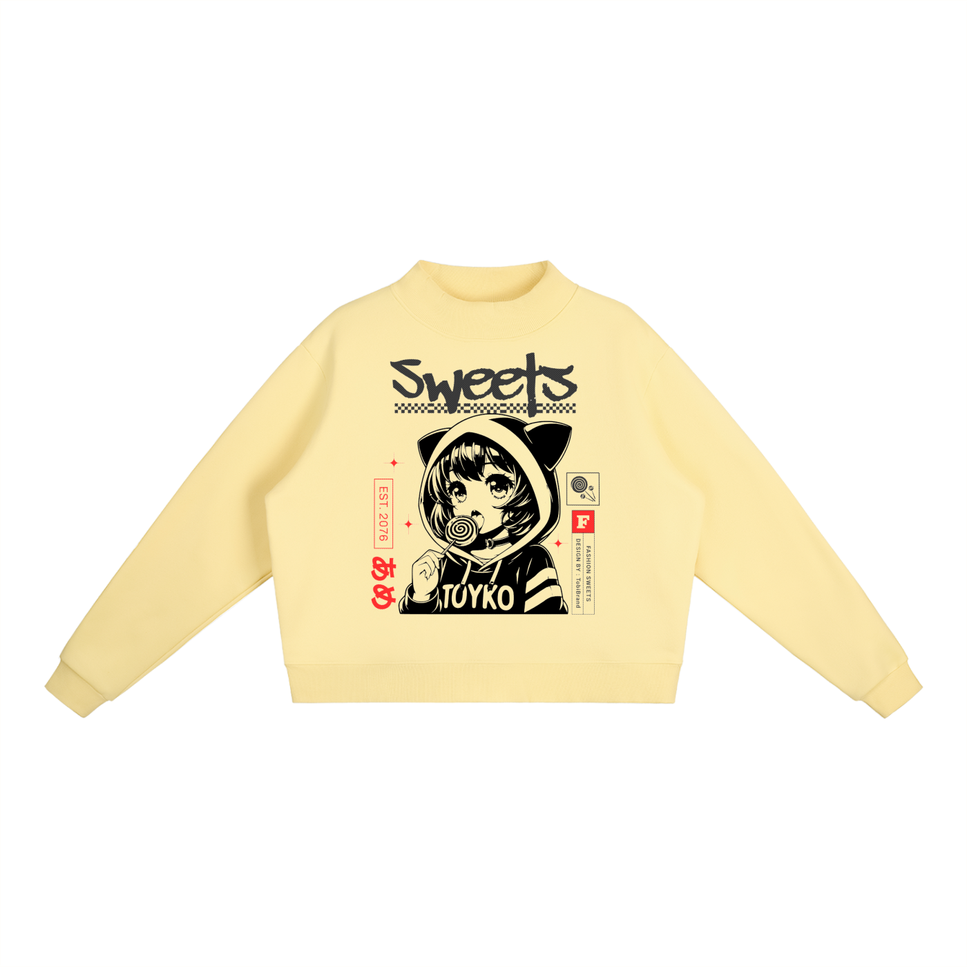 TobiBrand,Sweater,SweatShirt,Sweets,Anime,Japanese Inspired,Lollipop Anime Girl,Japanese