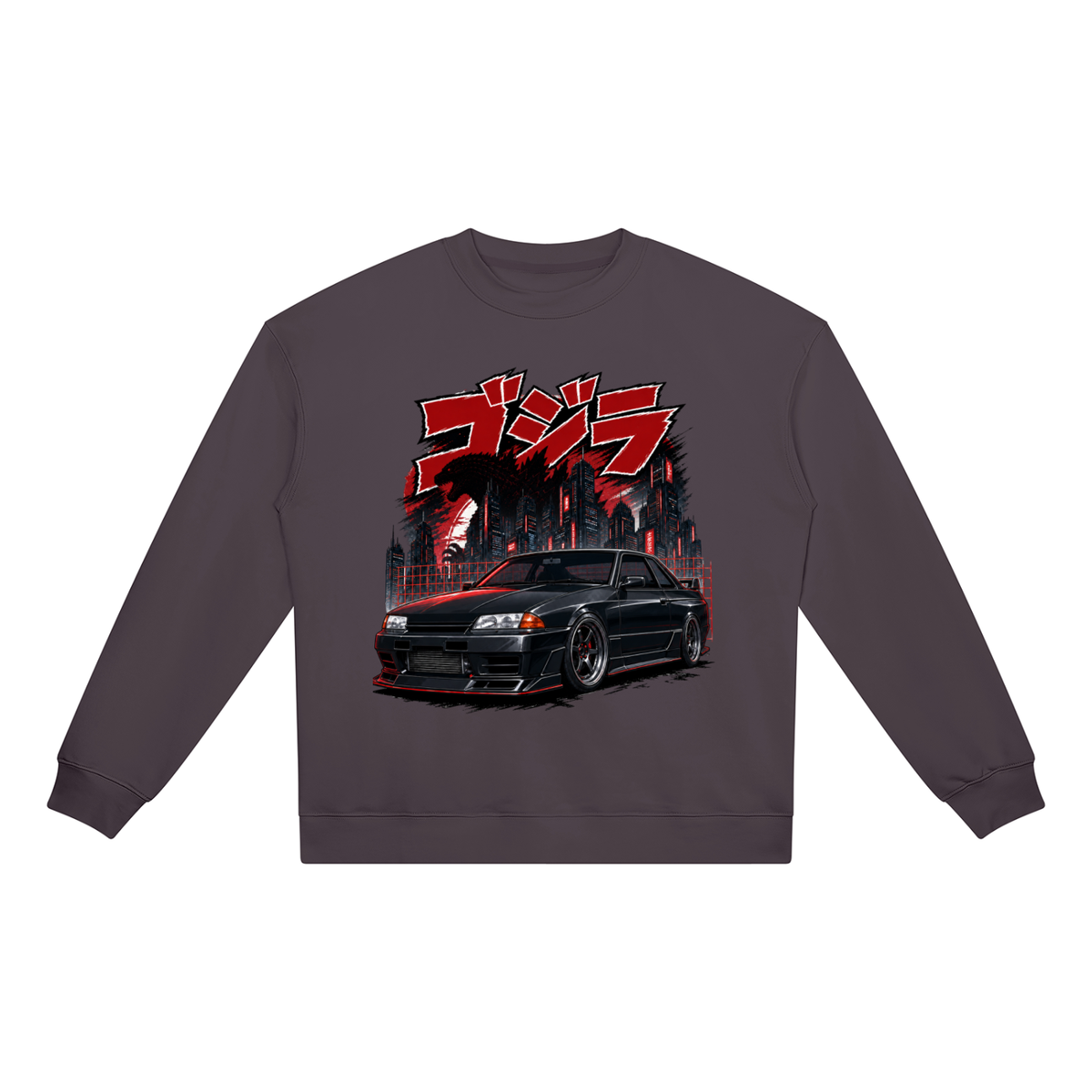 gtr,r32,skyline,godzilla,anime,jdm,tobibrand,japanese,carculture,streetwear,sweatshirt,gift