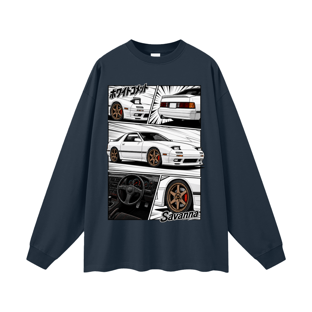 savanna,Rx7,jdm,japanese,tobibrand,gift,carculture,streetwear,longsleeve,graphicTee,anime,drift