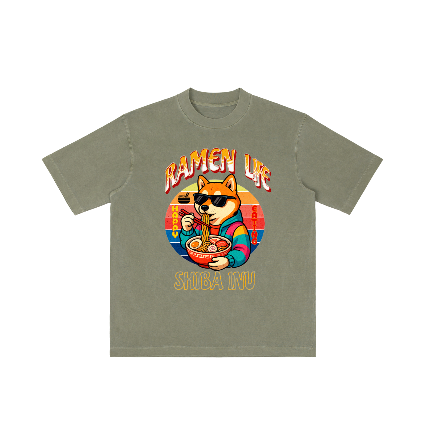 Japan,Ramen Lover,Shiba Inu,Japanese Culture,Tobi,T-Shirt,Funny Graphic Design,Cool T-Shirt