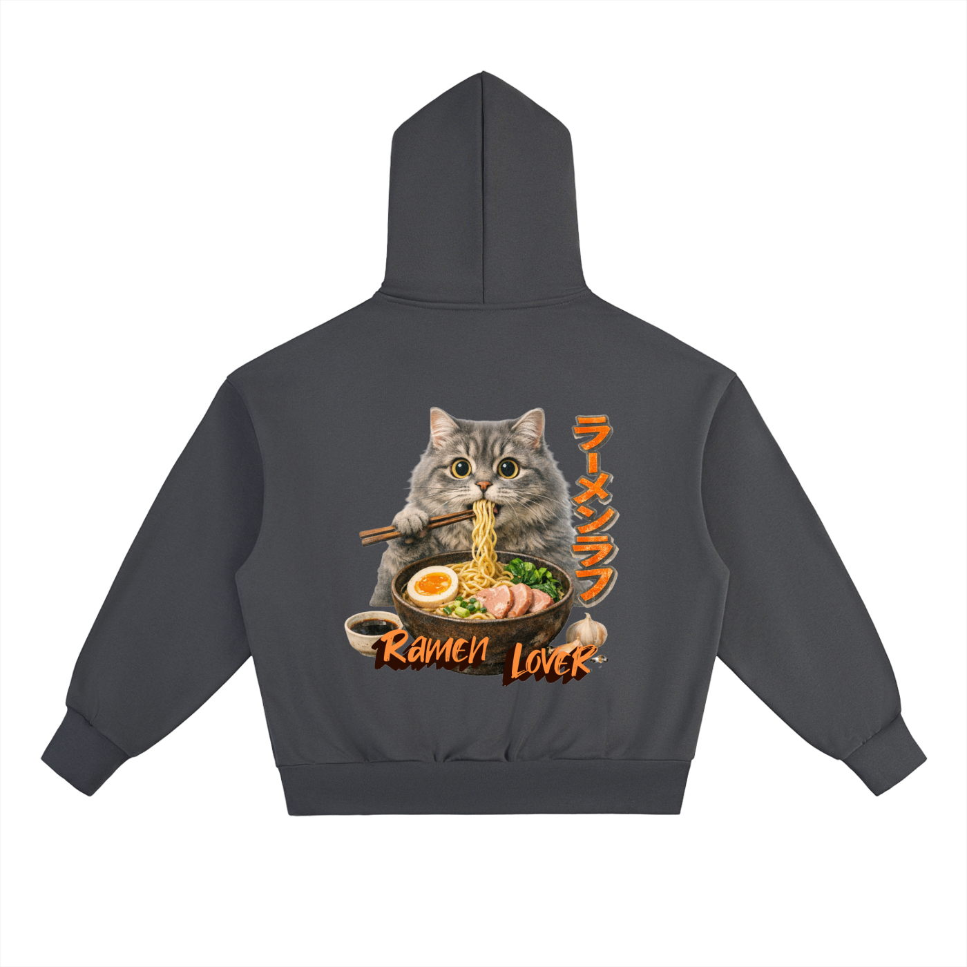 cat lover,cute hoodie,funny hoodie,ramen lover,japanese writing,TobiBrand,cat eating ramen,gift for her,gift for him