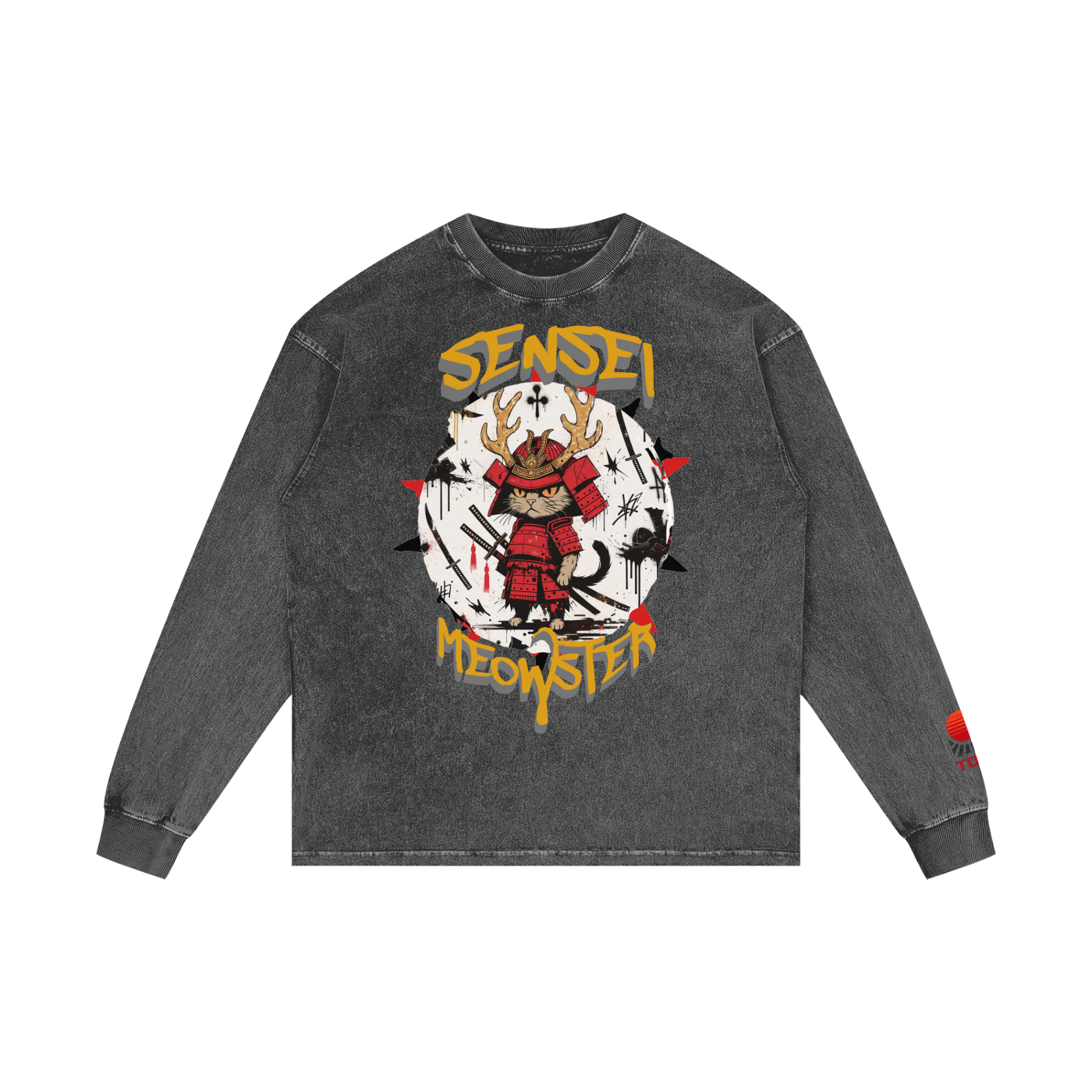 Sensei Meowster - Oversize Long Sleeve T-Shirt - TobiBrand