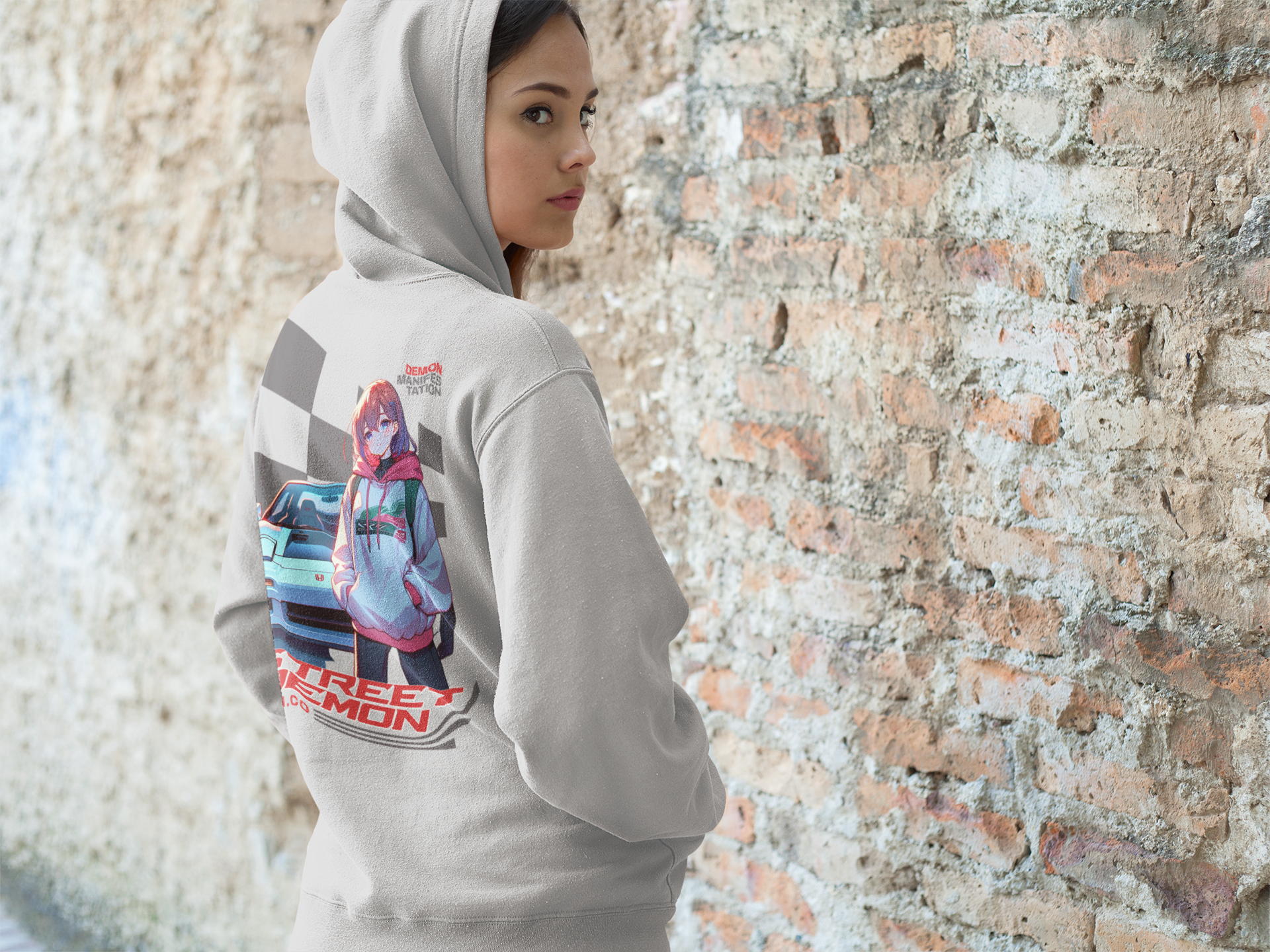 White NSX - Oversize Fleeced Hoodie - Eyrian