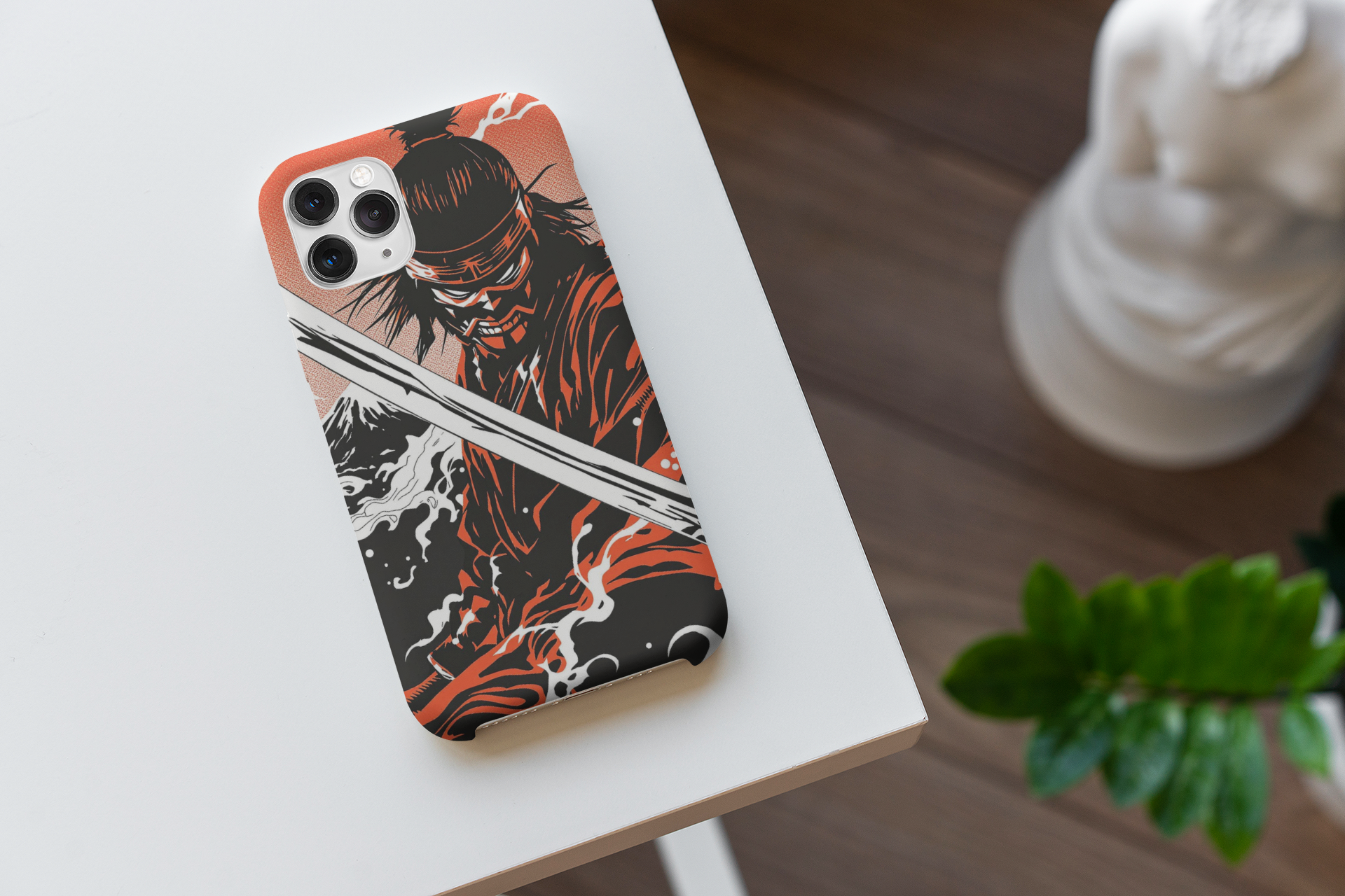 Ninja Warrior Tough Phone Case — Red & Black Blade Design - Eyrian