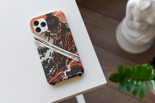 Ninja Warrior Tough Phone Case — Red & Black Blade Design - Eyrian