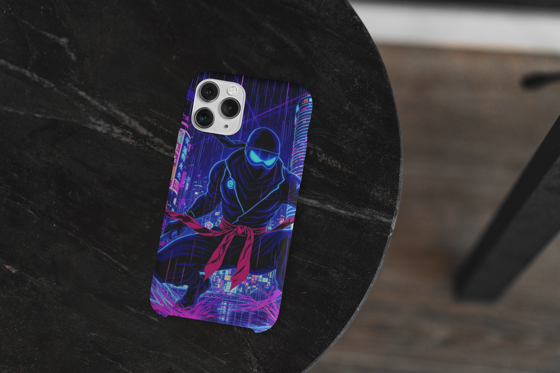 Neon Ninja Tough Phone Case — Cyberpunk Protective iPhone Cover - Eyrian