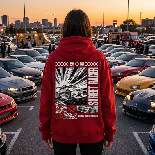 Street Racer - Graphic Oversize Fleeced Hoodie - TobiBrand