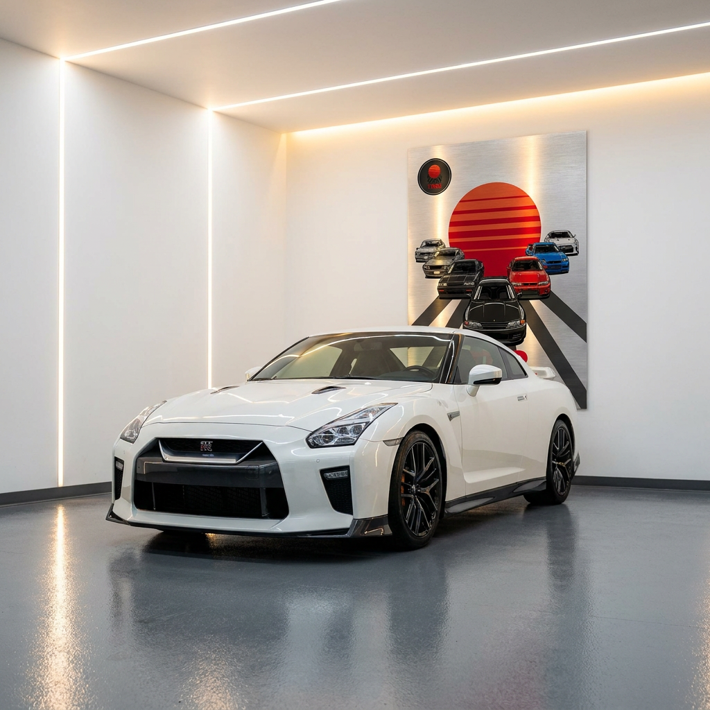 GT-R Japan Street Legends Aluminum Wall Panel — Retro Racing Print - TobiBrand