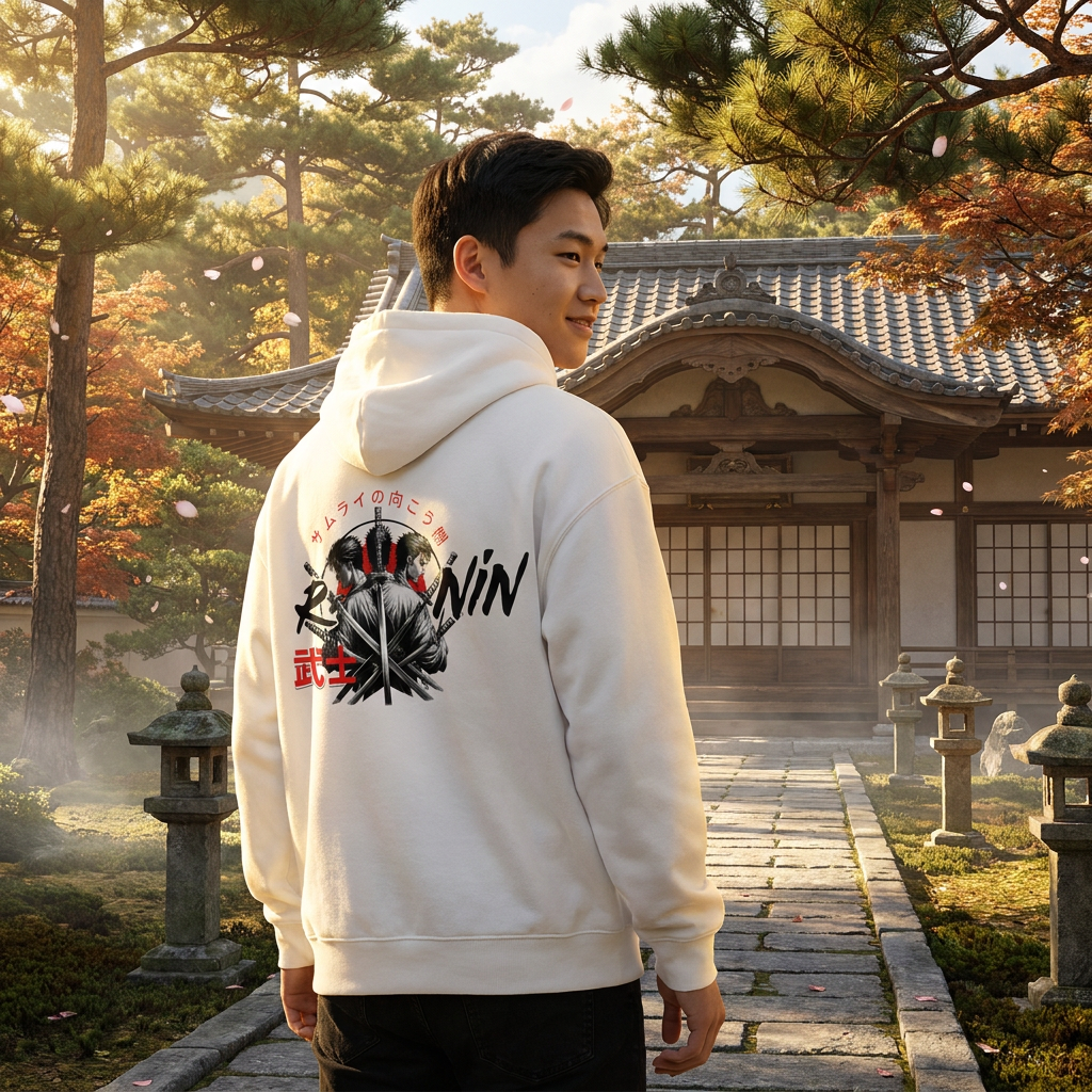 Ronin - Oversize Fleeced Hoodie - TobiBrand