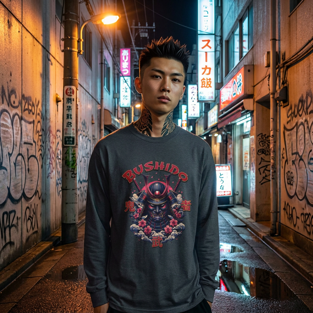 Bushido Honor & Bravery - Unisex Fleece Crewneck Sweatshirt - TobiBrand