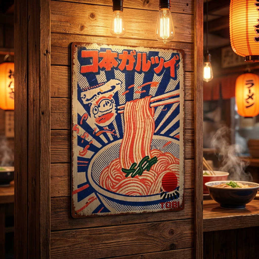 Metal Art Sign — Retro Ramen Japanese Poster Wall Décor - TobiBrand