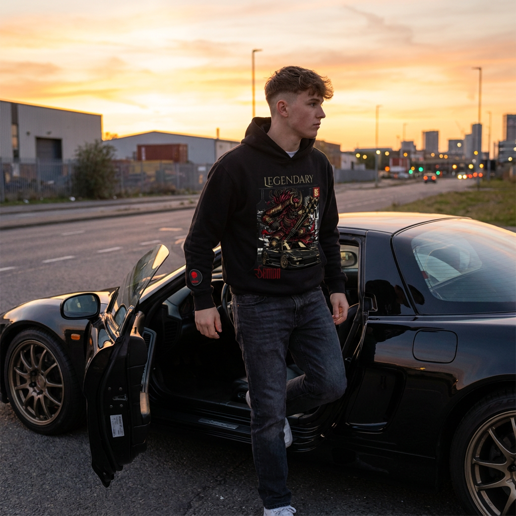 Legendary Oni - Fleeced Boxy Hoodie - TobiBrand