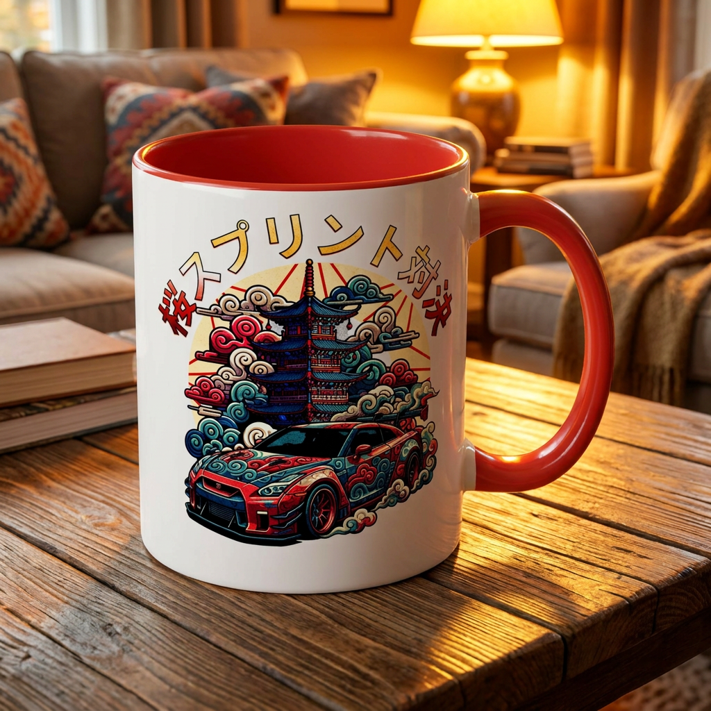 Japanese Drift Car Coffee Mug — JDM GTR Design (11/15oz) - TobiBrand